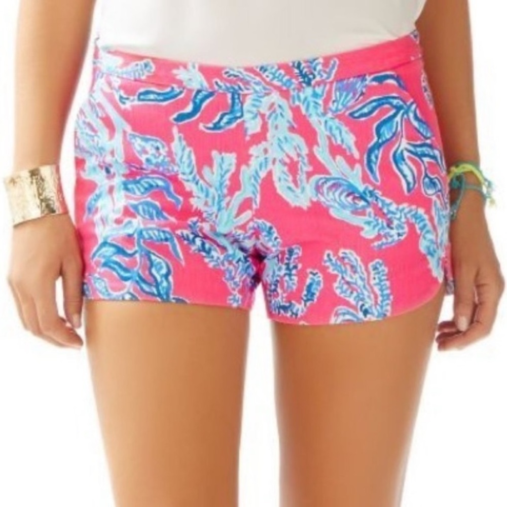 Lilly Pulitzer Capri Pink Samba Pink Blue Coral Short